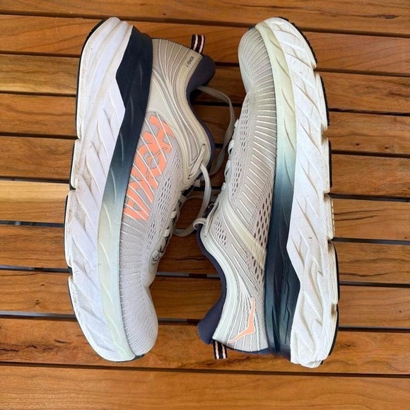 Hoka Shoes - Hoka One One Bondi 7 Lunar Rock Running Walking Shoes Women's 9.5 Sneakers
